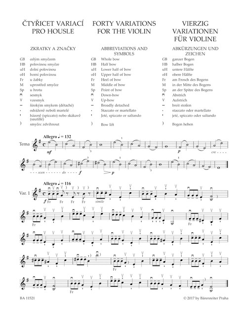 Forty Variations for the Violin op. 3 [Bar:BA11521]
