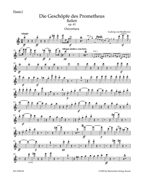 Overture "Die Geschöpfe des Prometheus" for Orchestra op. 43 [Bar:BA11902-65]