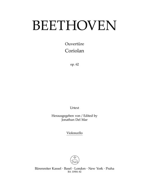 Overture "Coriolan" for Orchestra op. 62 [Bar:BA11904-82]
