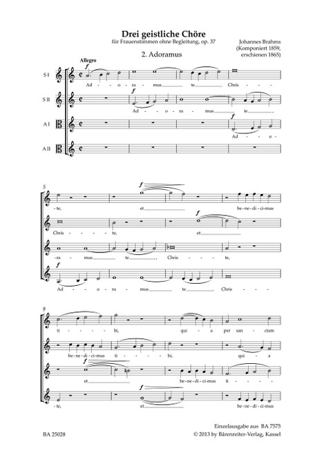 Adoramus op. 37 no. 2 [Bar:BA25028]
