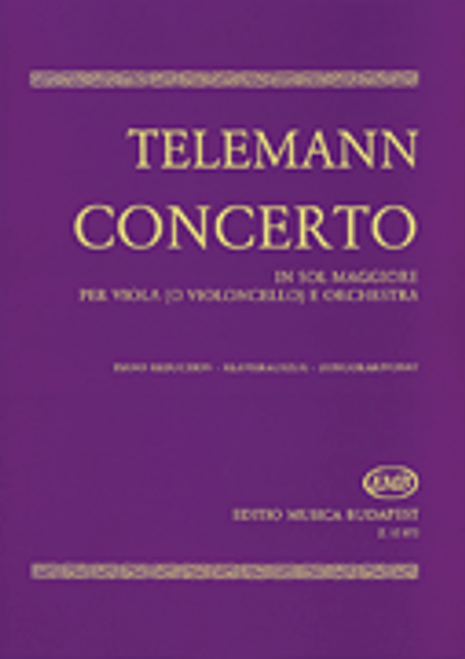 Telemann, Concerto in G for Viola or Violoncello and Orchestra [HL:50510868]