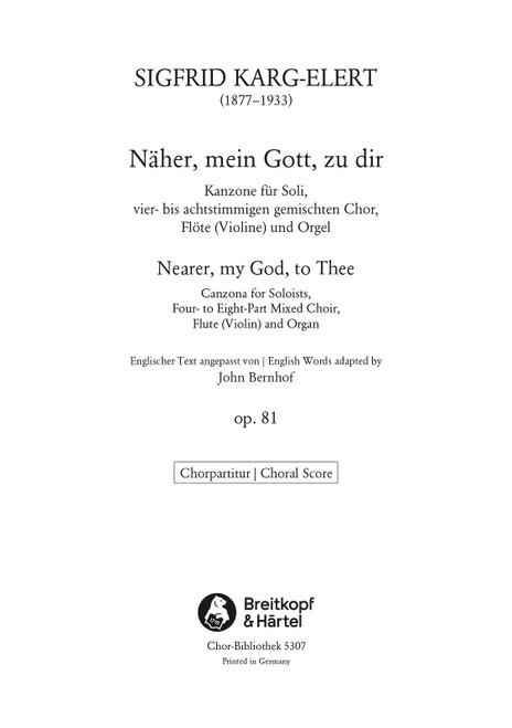Nearer, My God, to Thee Op. 81 [Breit:ChB5307]