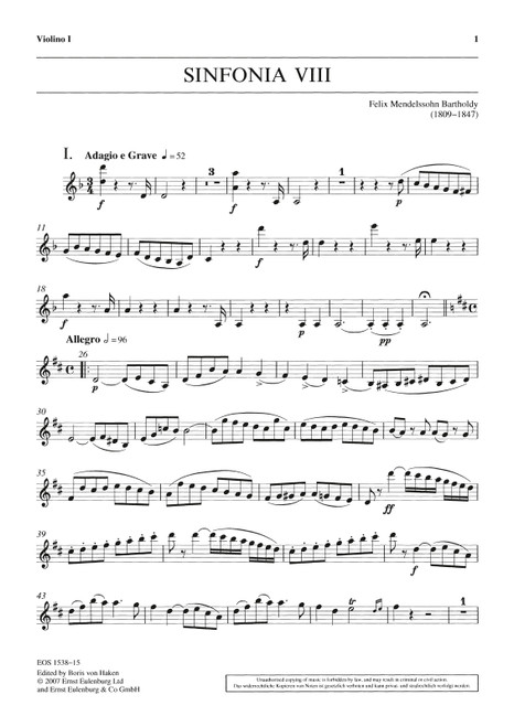 Sinfonia No. 8 in D major MWV N 8 [Breit:EOS1538-15]