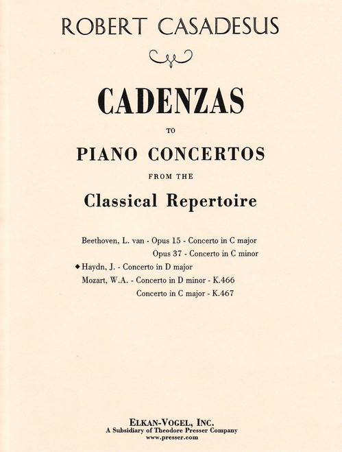 Cadenzas to Piano Concertos from the Classical Repertoire [CF:160-00028]