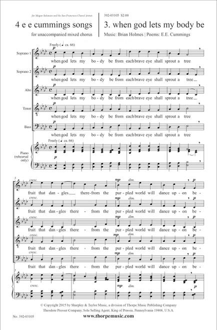 4 e e cummings songs [CF:392-03105]