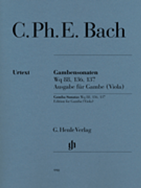 Bach, C.P.E. - Gamba Sonatas, Wq 88, 136, 137 [HL:51480990]