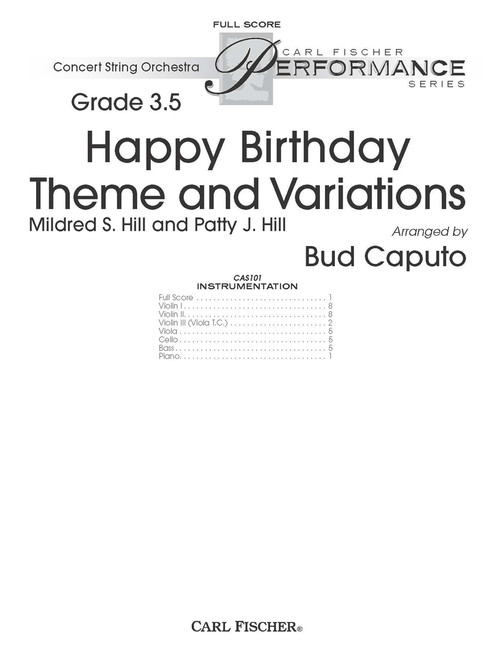 Happy Birthday Theme and Variations [CF:CAS101F]