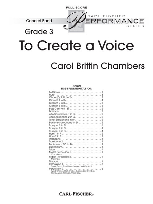 To Create a Voice [CF:CPS226F]