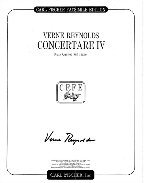 Concertare IV [CF:FE100]