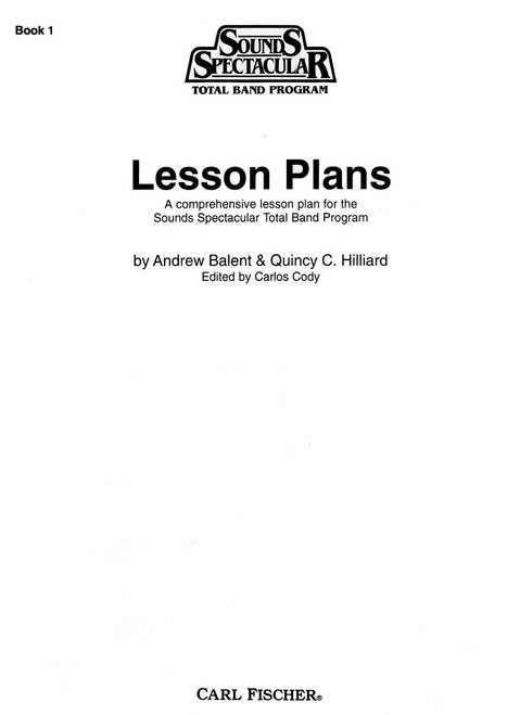 Sounds Spectacular Lesson Plans Book 1 [CF:O5194]