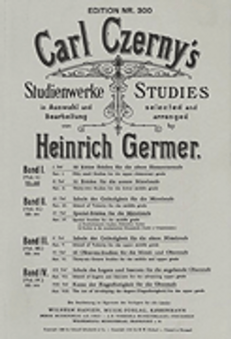 Czerny  Studies Book 1 (h. Germer)  Pf [HL:14007935]