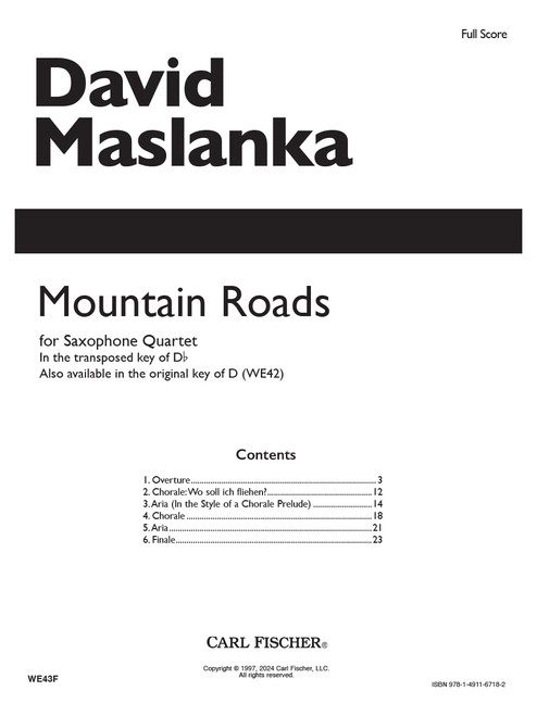 Mountain Roads [CF:WE43F]