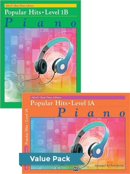 Alfred's Basic Piano Library: Popular Hits, Levels 1A & 1B (Value Pack) [Alf:00-106700]
