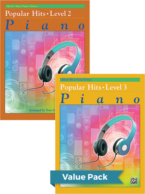 Alfred's Basic Piano Library: Popular Hits, Levels 2 & 3 (Value Pack) [Alf:00-106701]