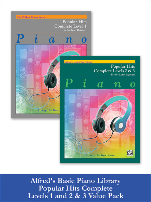 Alfred's Basic Piano Library: Popular Hits, Complete Levels 1 and 2 & 3 (Value Pack) [Alf:00-106702]