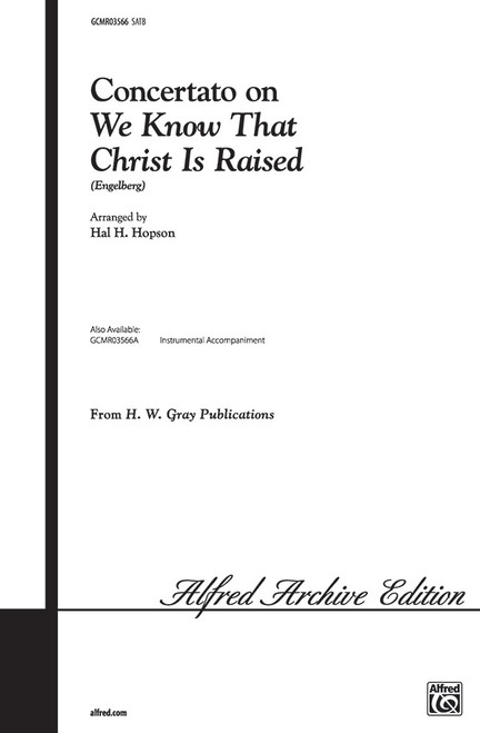 Concertato on "We Know That Christ Is Raised" [Alf:00-GCMR03566]
