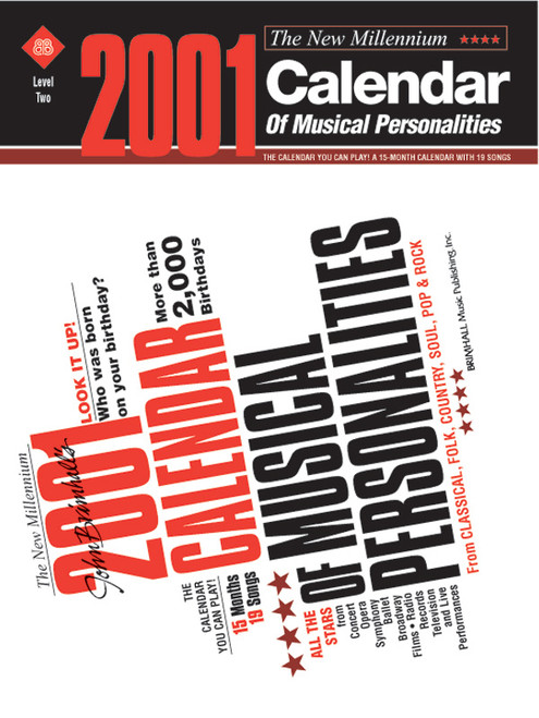John Brimhall's 2001 Calendar of Musical Personalities [Alf:05-BMP2001]