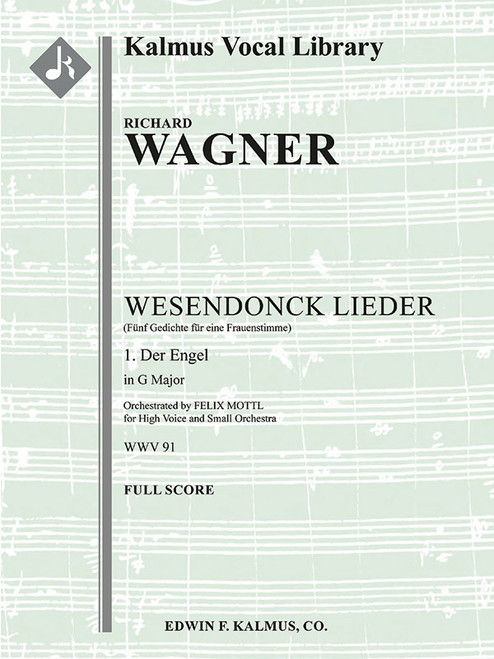 Wesendonck Lieder: No. 1, Der Engel [arrangement in G]: (Fuenf Gedichte fuer eine Frauenstimme) [Alf:36-A246601]