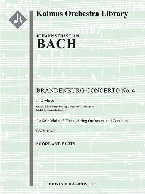 Brandenburg Concerto No. 4 in G, BWV 1049 (critical edition) [Alf:36-A320702]