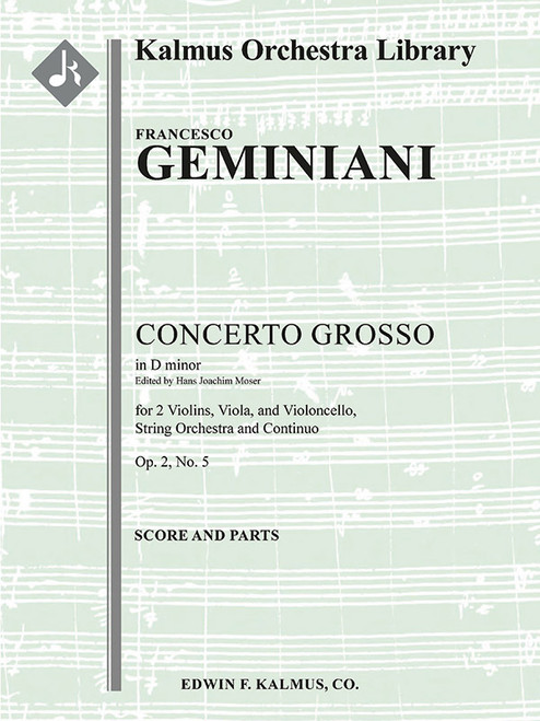 Concerto Grosso in D minor, Op. 2, No. 5 [Alf:36-A328502]
