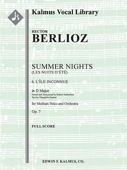 Summer Nights, Op. 7 (Les nuits d'ete): 6. L'isle Inconnue (transposed in D) [Alf:36-A838501]