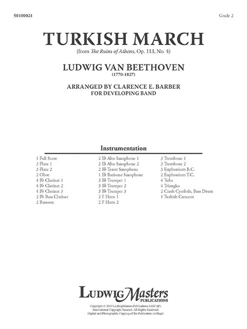 Turkish March, Op. 113 for Band [Alf:36-50105021]