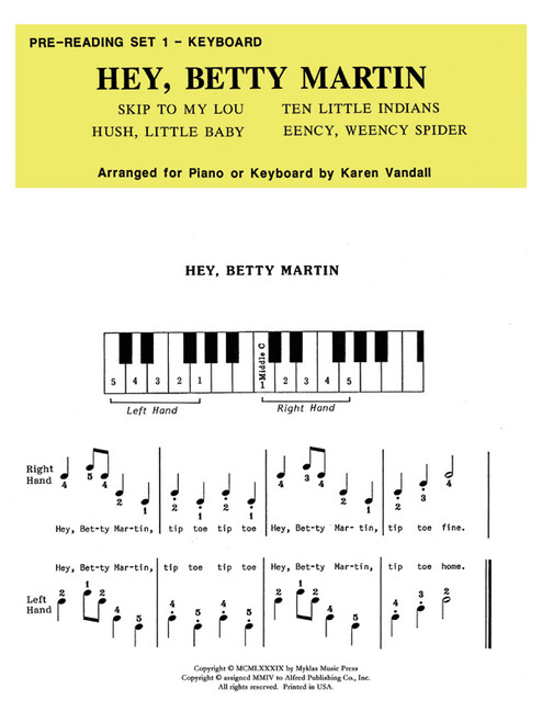 Pre-Reading Set 1 - Folk Songs [Alf:00-88725]