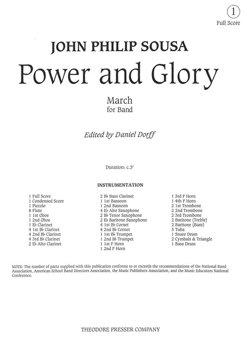 Sousa, Power And Glory [CF:115-40194F]