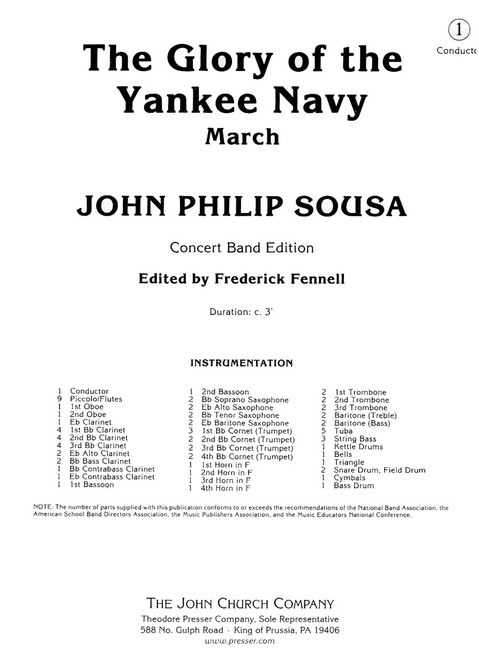 Sousa, The Glory Of The Yankee Navy [CF:125-40044]