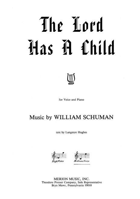 Schuman, The Lord Has A Child [CF:141-40004]