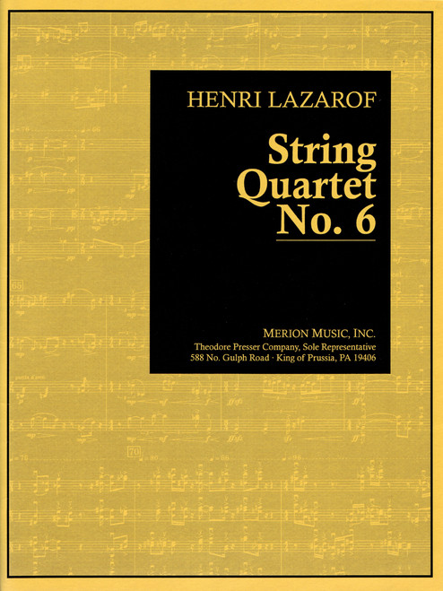 Lazarof, String Quartet No. 6 [CF:144-40423]