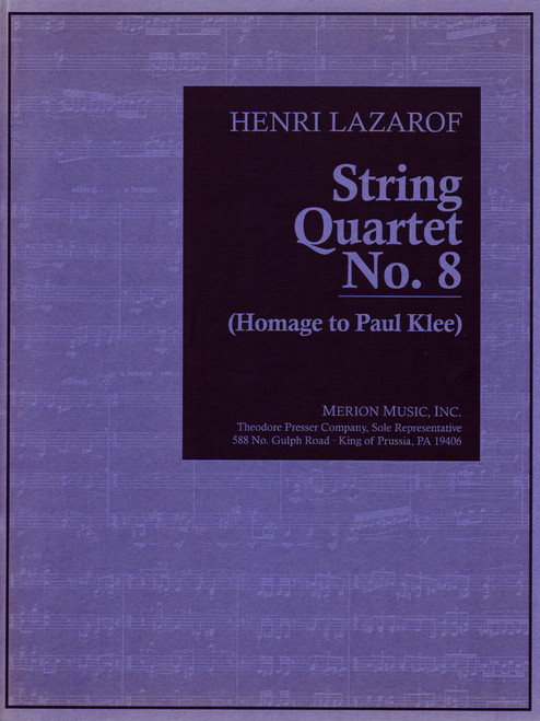 Lazarof, String Quartet No. 8 [CF:144-40443]