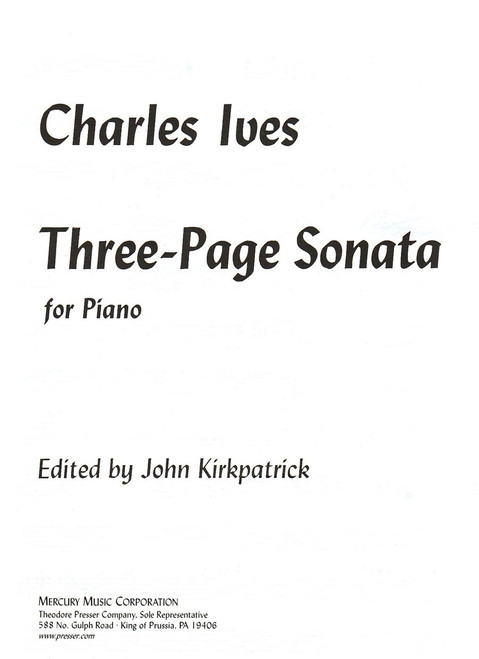Ives, Three-Page Sonata [CF:150-40012]