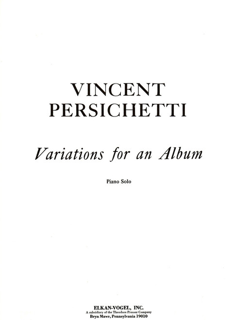 Persichetti, Variations For An Album [CF:160-00189]