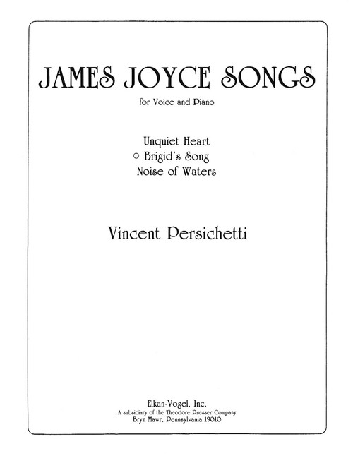 Persichetti, Brigid'S Song, No. 2 From "James Joyce Songs [CF:161-00051]