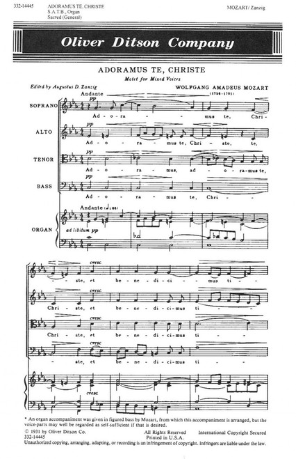 Adoramus Te, Christe [CF:332-14445]