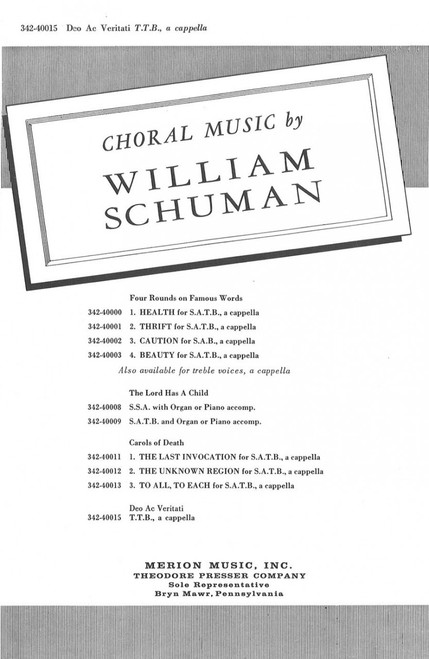 Schuman, Deo Ac Veritati [CF:342-40015]