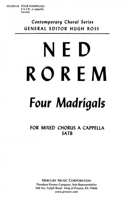 Rorem, Four Madrigals [CF:352-00118]