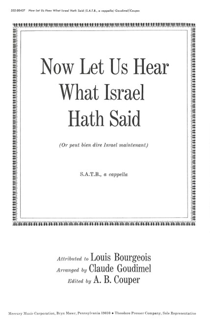 New Let Us Hear What Israel Hath Said [CF:352-00437]
