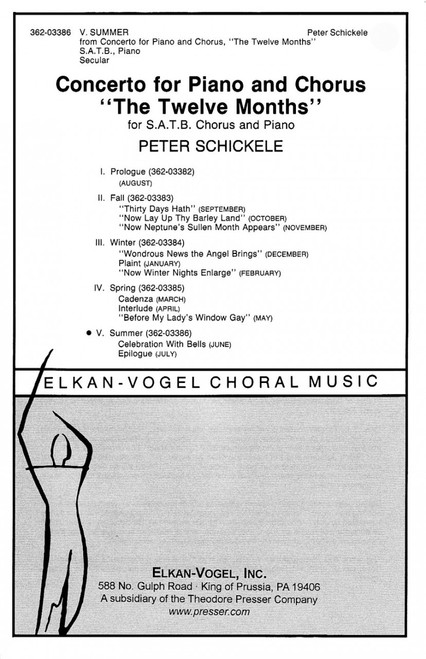 Schickele, V. Summer, From Concerto For Piano And Chorus "The Twelve Months [CF:362-03386]