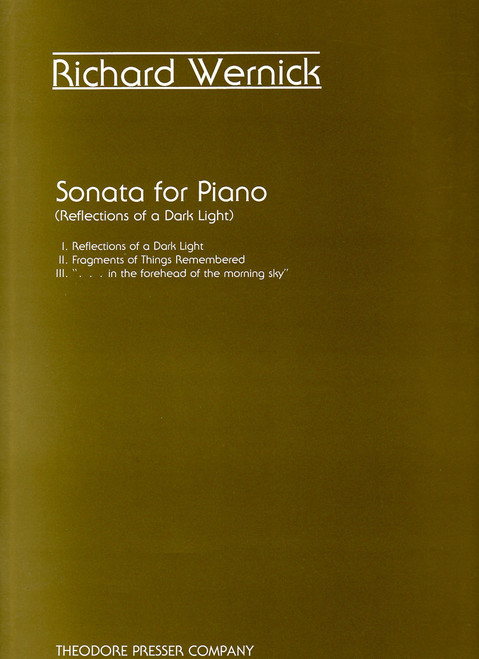Wernick, Sonata For Piano [CF:410-41249]