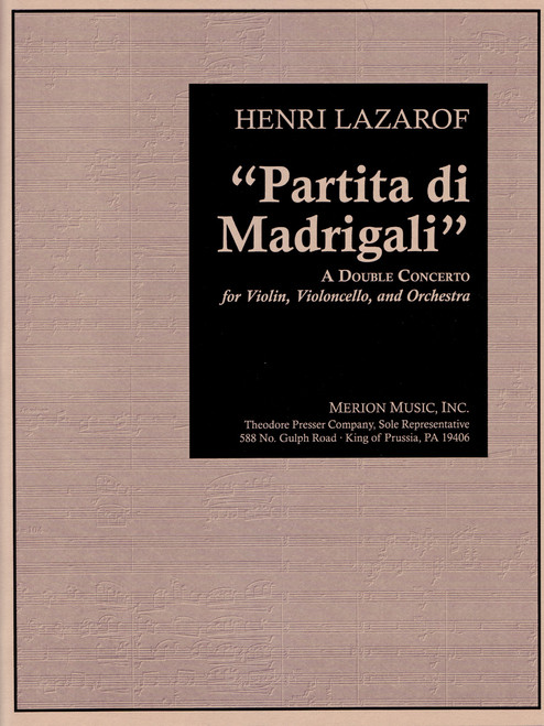 Lazarof, Partita Di Madrigali [CF:446-41165]