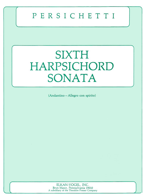 Persichetti, Sixth Harpsichord Sonata [CF:460-00085]