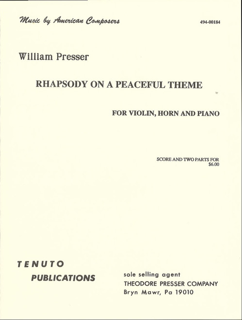 Presser, Rhapsody On A Peaceful Theme [CF:494-00184]