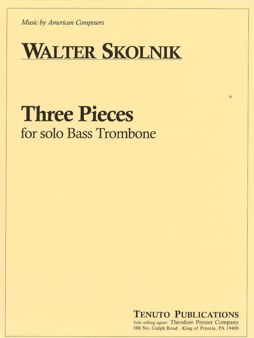 Skolnik, Three Pieces For Solo Bass Trombone [CF:494-01773]