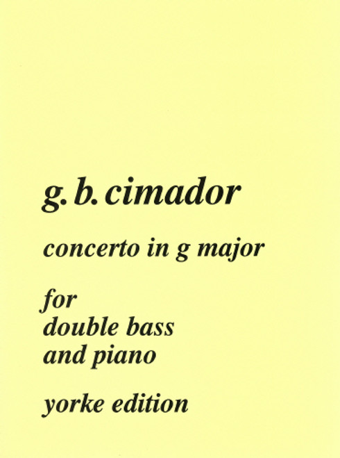 Cimador, Concerto In G Major [CF:514-05011]