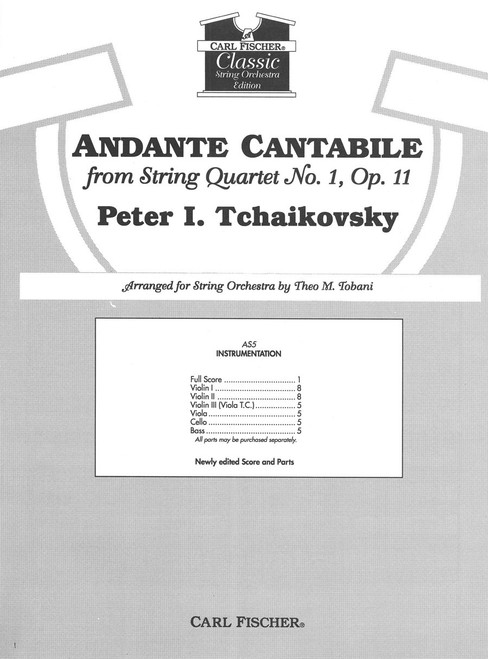 Tchaikovsky, Andante Cantabile From String Quartet No.1 [CF:AS5]