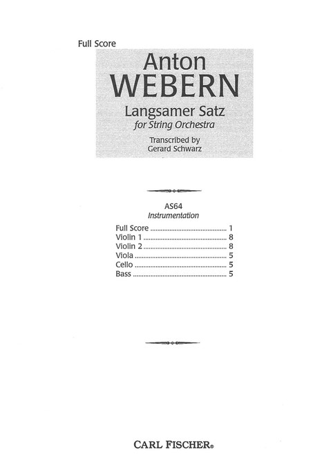 Webern, Langsamer Satz [CF:AS64F]