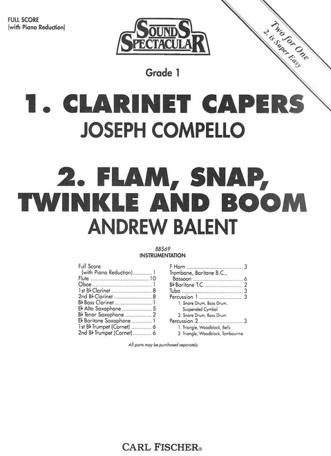 1. Clarinet Capers And 2. Flam, Snap, Twinkle And Boom [CF:BBS69F]