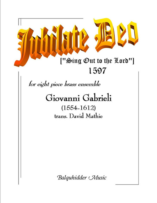 Gabrieli, Jubilate Deo [CF:BQ106]